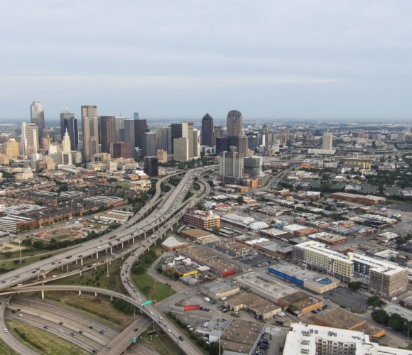 Aerial view of Dallas.
