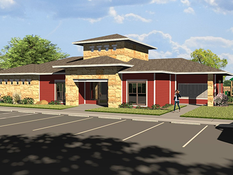 3D model of multifamily project in Gregory, Texas.
